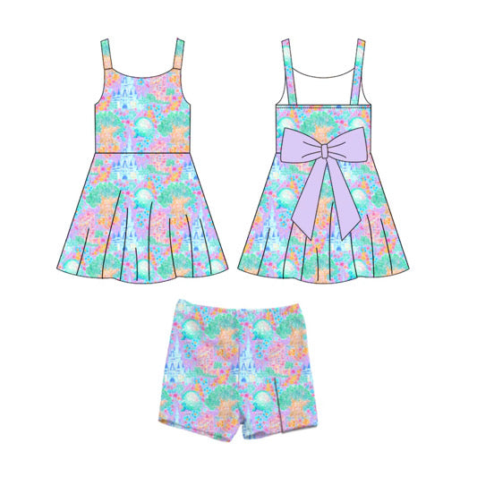 PRE ORDER Park Icons - Purple Bow Backed Athletic Dress Set - ADULT
