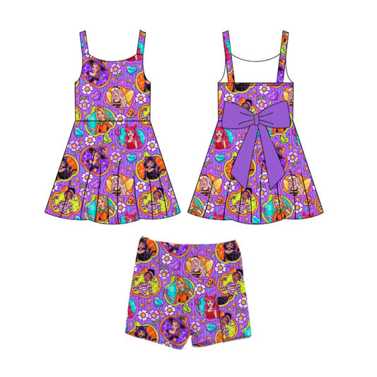 PREORDER Let’s Go Ghouls Bow Backed Athletic Dress Set  - GIRL’S