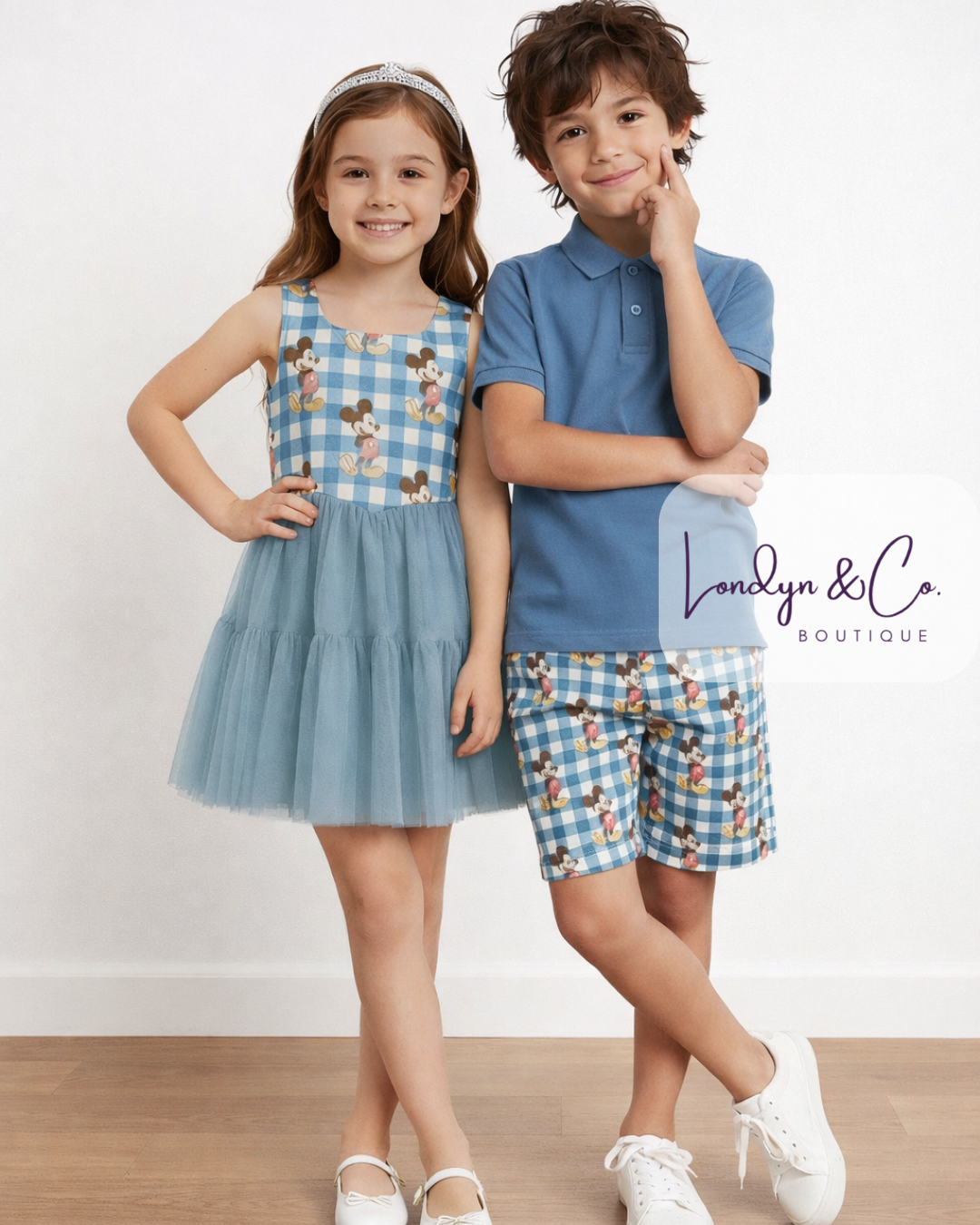 RTS Gingham Mouse Athletic Tulle Twirl Set  - GIRL’S