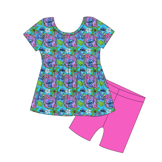 PRE-ORDER  Blue Mischief Classic Peplum Set- GIRL’S