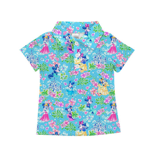 PRE ORDER Princess Mouse-Blue Athletic Polo- MENS