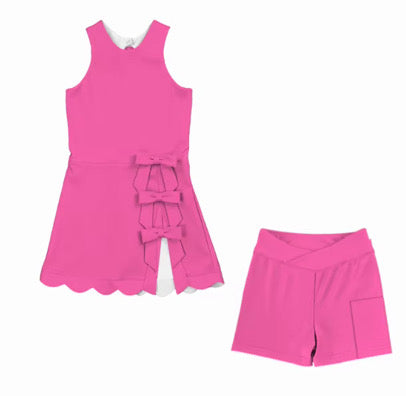 PRE ORDER Basics - Pink Bow Athletic Twirl - ADULT