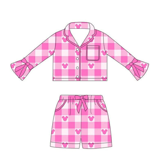 RTS The Sunday Lounge Set - Pink Mickey Checks - ADULT