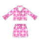 RTS The Sunday Lounge Set - Pink Mickey Checks - GIRL’S