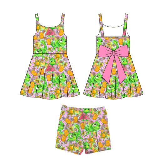 PRE ORDER Lantern Bestie Bow Backed Athletic Dress Set - ADULT