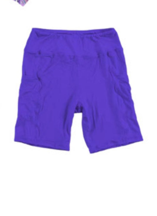PRE ORDER Purple Bamboo Bike Shorts - ADULT