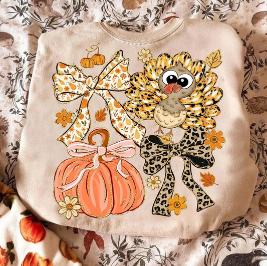 Turkey and Bows Tee