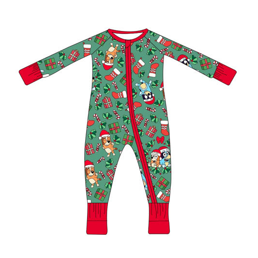 PREORDER Heeler Christmas - Infant Zippy with fold over hand cuffs