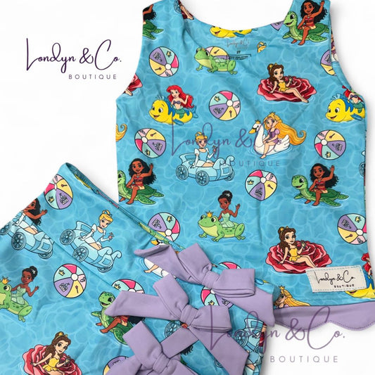 RTS Princess Pool Party Bow Athletic Set  - GIRL’S