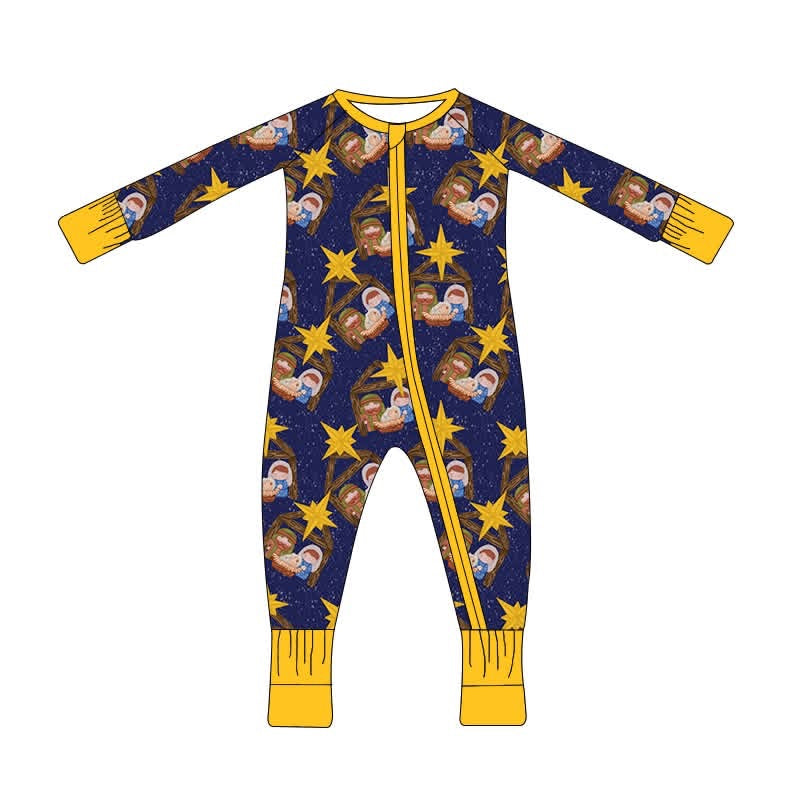 PREORDER Silent Night - Infant Zippy with fold over hand cuffs