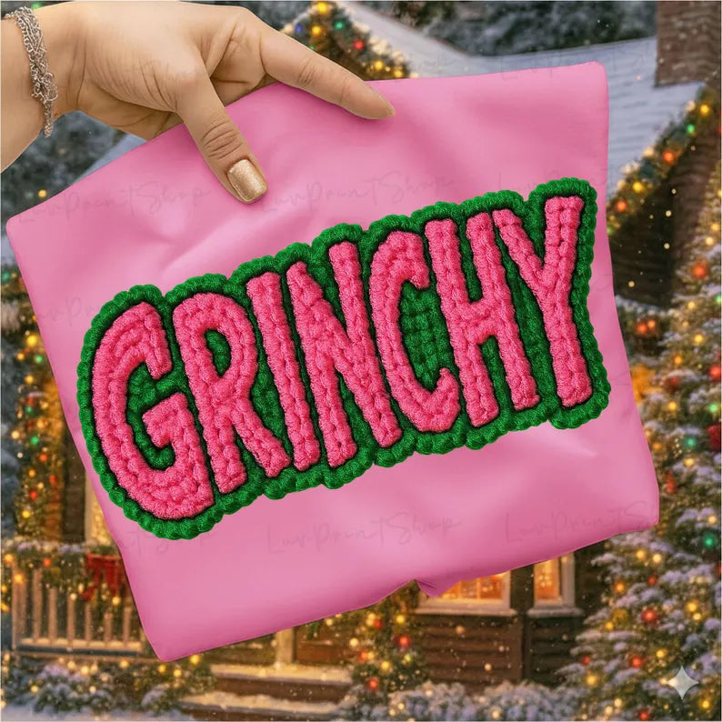 Grinchy Faux Yarn Tee