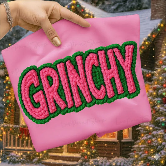 Grinchy Faux Yarn Tee