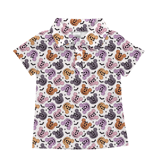 RTS Pastel Pumpkins Athletic Polo Shirt- BOYS