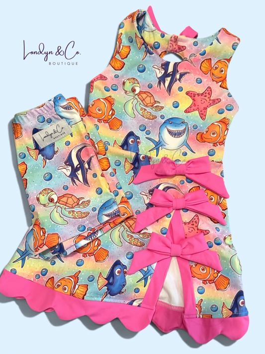 RTS Here Fishy Blair Athletic Dress Set - ADULT