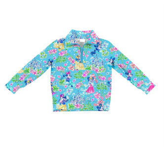 PRE-ORDER Princess Mouse - Blue ATHLETIC Pullover - KIDS