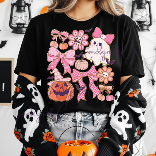 Spooky Pink Bow Sweatshirt