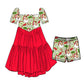PRE ORDER  Classic Claus - Green Athletic MOLLY Short Sleeve Tulle Twirl - ADULT