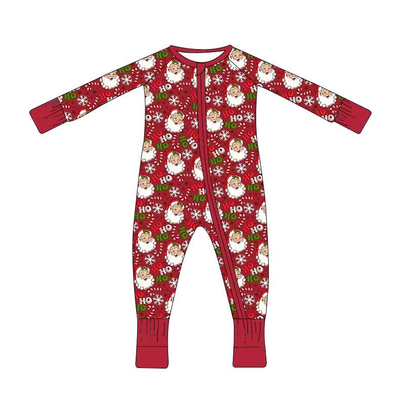 PREORDER  Classic Claus - Red - Infant Zippy with fold over hand cuffs