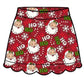 PREORDER  Classic Claus - Red Scalloped  Skort  - ADULT