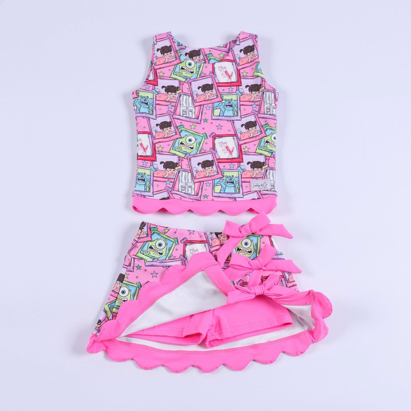 Pink Monsters Athletic Set  - GIRL’S