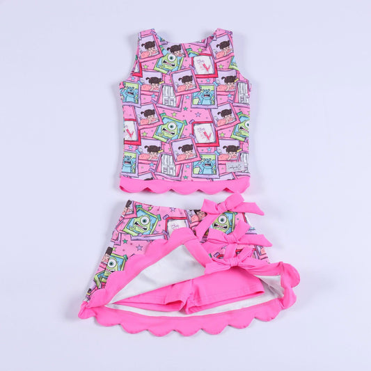 Pink Monsters Athletic Set  - GIRL’S