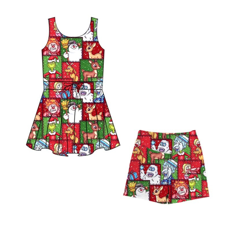 PREORDER  North Pole Block Party Athletic Dress  - ADULT