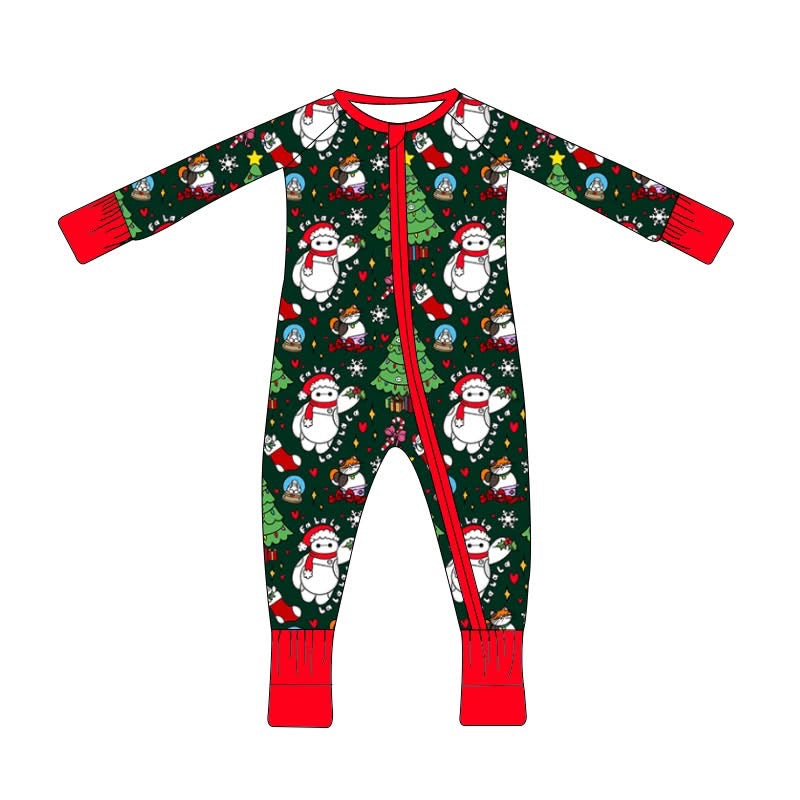 PREORDER  Festive Fa La La - Infant Zippy with fold over hand cuffs