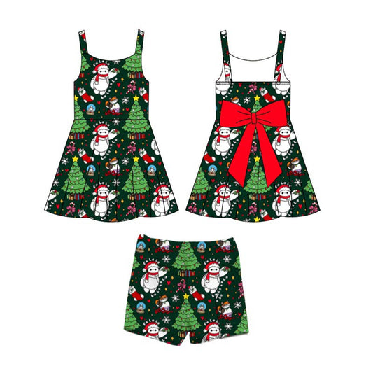 PRE ORDER  Festive Fa La La Bow Backed Athletic Dress Set - ADULT