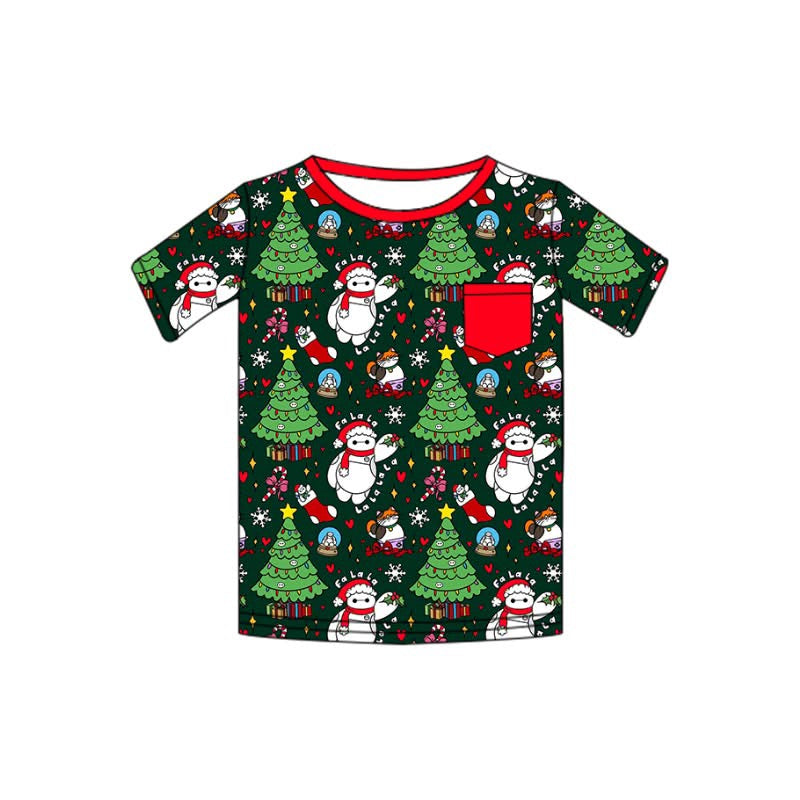 PREORDER Festive Fa La La Cotton Pocket Tee- ADULT