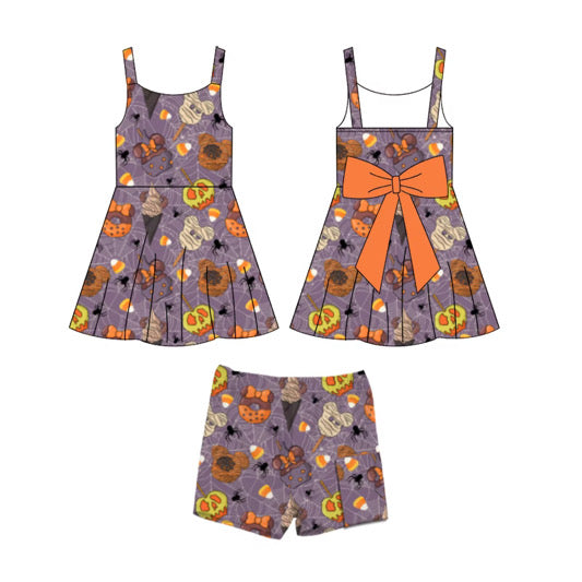 PRE ORDER Boo Snacks  Bow Backed Athletic Dress Set - ADULT