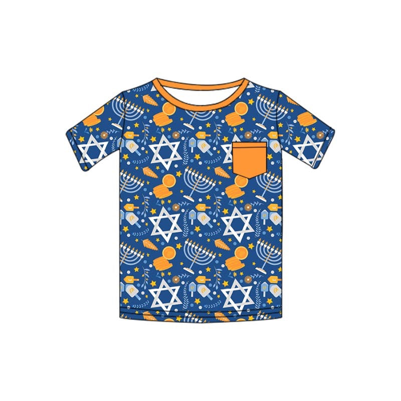 PRE-ORDER Dreidel Days Cotton Pocket Tee- Kids